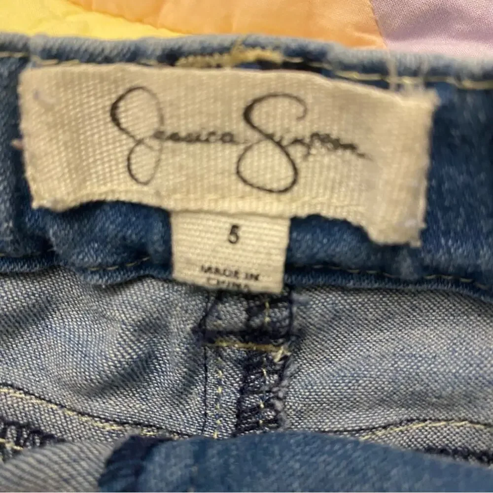 Jessica Simpson Jeans sz 5 adjustable waist tabs Straight Leg Jeans